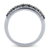 Thumbnail Image 2 of Black & White Diamond Anniversary Band 2 ct tw Round 14K White Gold