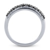 Thumbnail Image 1 of Black & White Diamond Anniversary Band 2 ct tw Round 14K White Gold