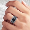 Thumbnail Image 4 of Black & White Diamond Anniversary Band 2 ct tw Round 14K White Gold