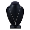 Thumbnail Image 2 of Montana Blue Round-Cut Natural Sapphire Pendant Necklace 1/20 ct tw Diamonds 14K White Gold 18"