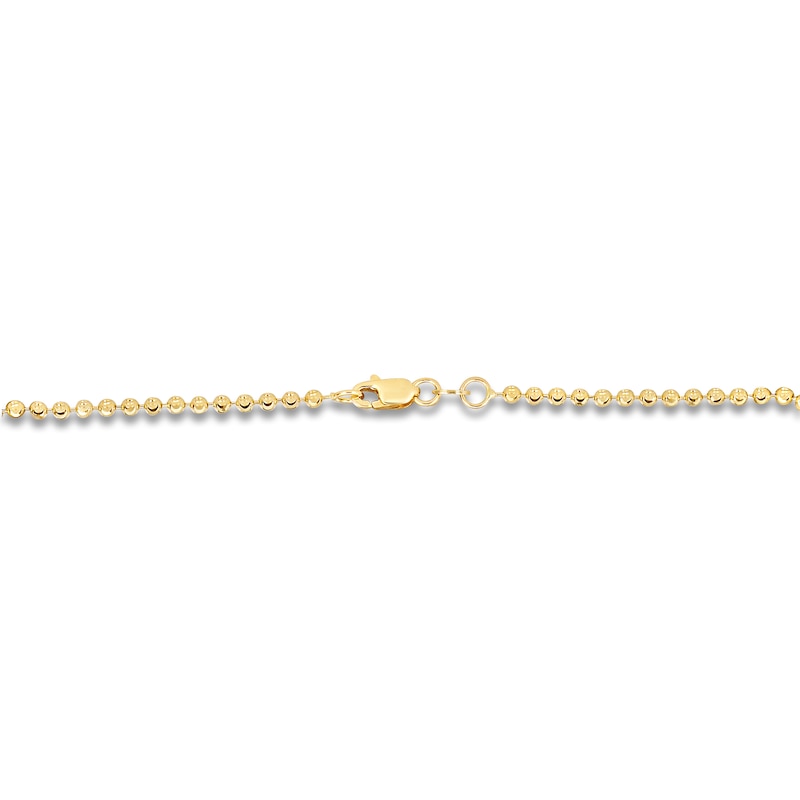Main Image 3 of Solid Beaded Chain Necklace 14K Yellow Gold 18" 2.0mm