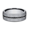 Thumbnail Image 3 of Men's Black Diamond Wedding Band 3/8 ct tw Round Tantalum 7.5mm
