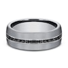 Thumbnail Image 2 of Men's Black Diamond Wedding Band 3/8 ct tw Round Tantalum 7.5mm