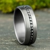 Thumbnail Image 3 of Men's Black Diamond Wedding Band 3/8 ct tw Round Tantalum 7.5mm