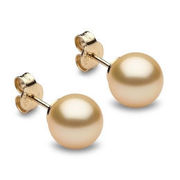 Yoko London Golden South Sea Cultured Pearl Stud Earrings 18K Yellow Gold