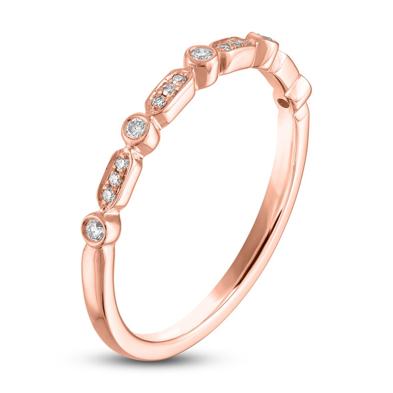 Main Image 2 of Diamond Stackable Anniversary Band 1/10 ct tw 14K Rose Gold