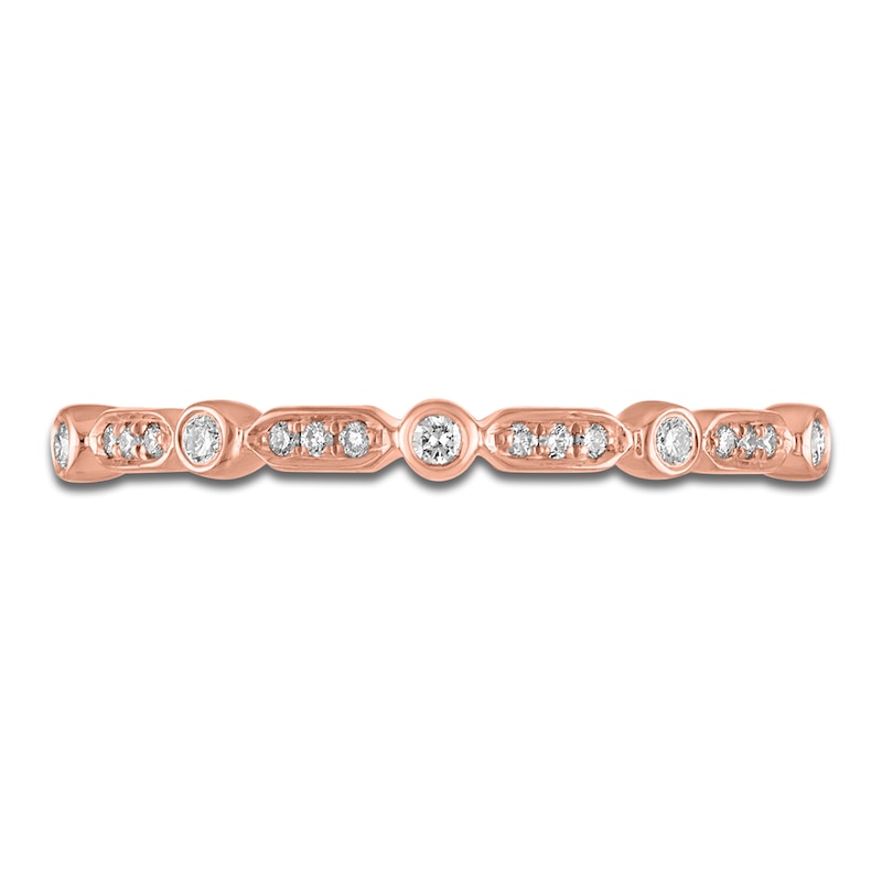 Main Image 3 of Diamond Stackable Anniversary Band 1/10 ct tw 14K Rose Gold
