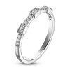 Thumbnail Image 2 of Round & Baguette-Cut Diamond Stackable Anniversary Band 1/8 ct tw 14K White Gold