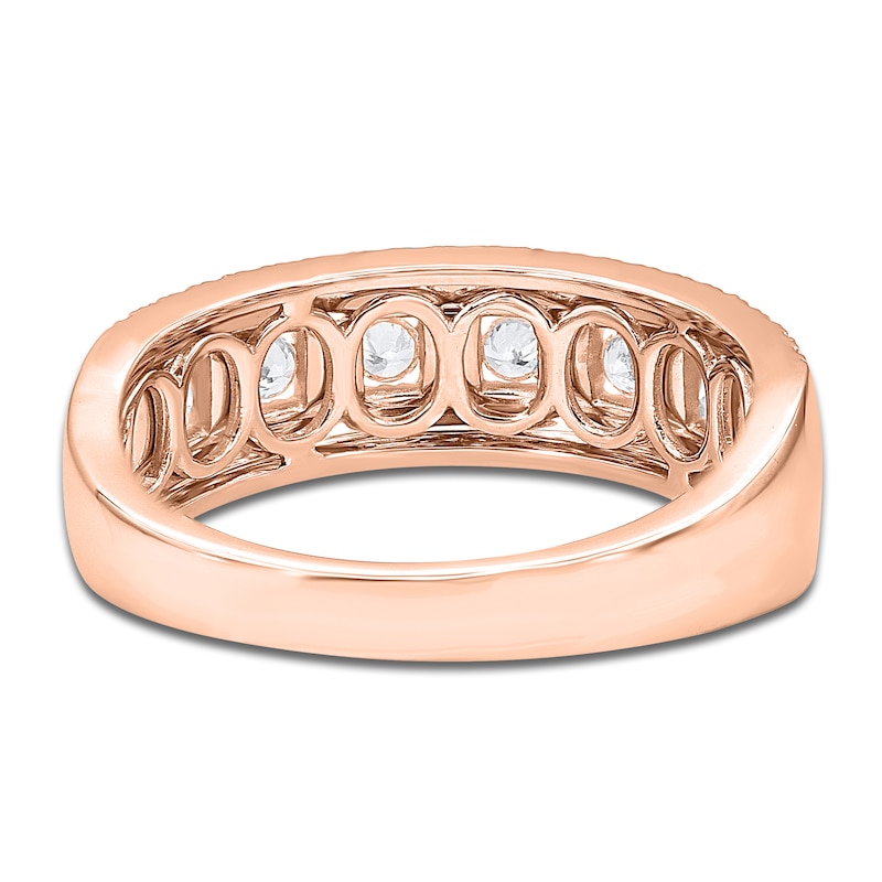 Main Image 3 of Round-Cut Diamond Multi-Row Ring 1/2 ct tw 14K Rose Gold