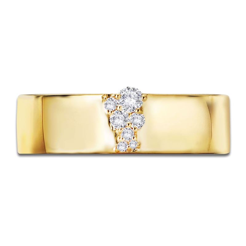 Main Image 3 of High-Polish 1/10 ct tw Round Diamond Wedding Band