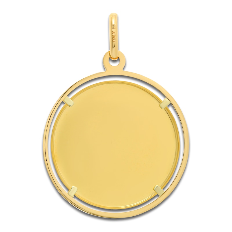 Main Image 3 of Round 10g Ingot Charm 24K/18K Yellow Gold
