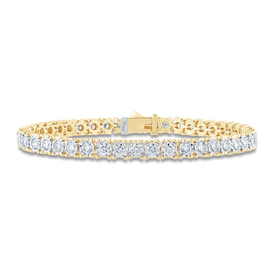 Pnina Tornai Diamond Tennis Bracelet 4 ct tw Round 14K Yellow Gold