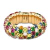 Thumbnail Image 1 of ZYDO Multi-Gemstone & Diamond Stretch Ring 1/3 ct tw 18K Yellow Gold