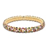 Thumbnail Image 1 of ZYDO Multi-Gemstone & Diamond Stretch Bracelet 7/8 ct tw 18K Yellow Gold
