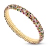 Thumbnail Image 2 of ZYDO Multi-Gemstone & Diamond Stretch Bracelet 7/8 ct tw 18K Yellow Gold