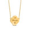 Thumbnail Image 4 of Kallati Natural Pink Sapphire & Diamond Necklace 1/10 ct tw 14K Yellow Gold 18"