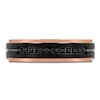 Thumbnail Image 3 of Men's Black Diamond Wedding Band 1/8 ct tw Black & Rose Ion-Plated Tungsten Carbide 6mm