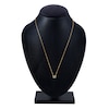 Thumbnail Image 4 of Rectangle-Cut Natural Aquamarine Bezel Solitaire Necklace 10K Yellow Gold 18"