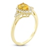 Thumbnail Image 2 of Pear-Shaped Natural Citrine & Diamond Ring 1/5 ct tw 10K Yellow Gold