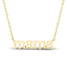 "Mama" Necklace 10K Yellow Gold 18"