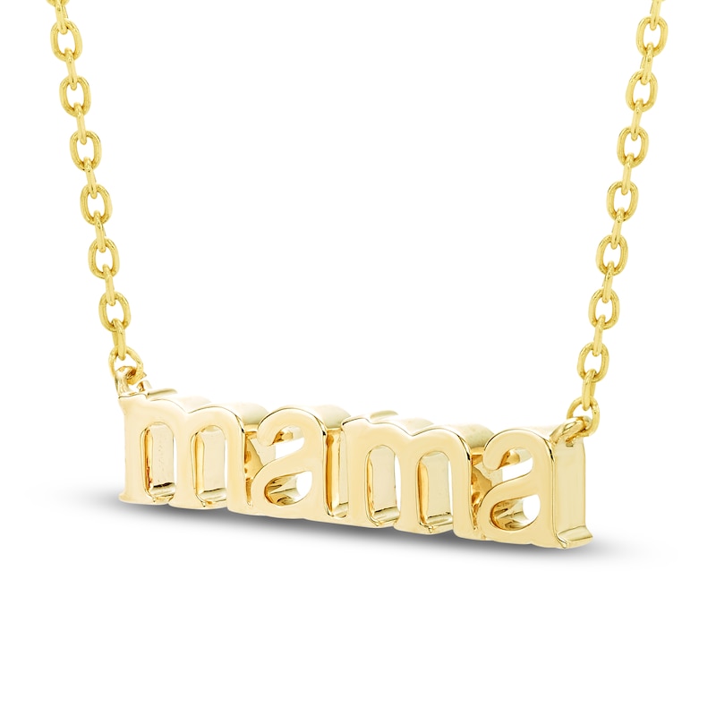 Main Image 2 of "Mama" Necklace 10K Yellow Gold 18"