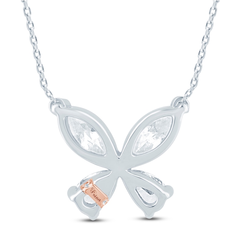 Main Image 3 of Pnina Tornai Pear-Shaped & Marquise Lab-Grown Diamond Butterfly Necklace 2 ct tw 14K White Gold 18"