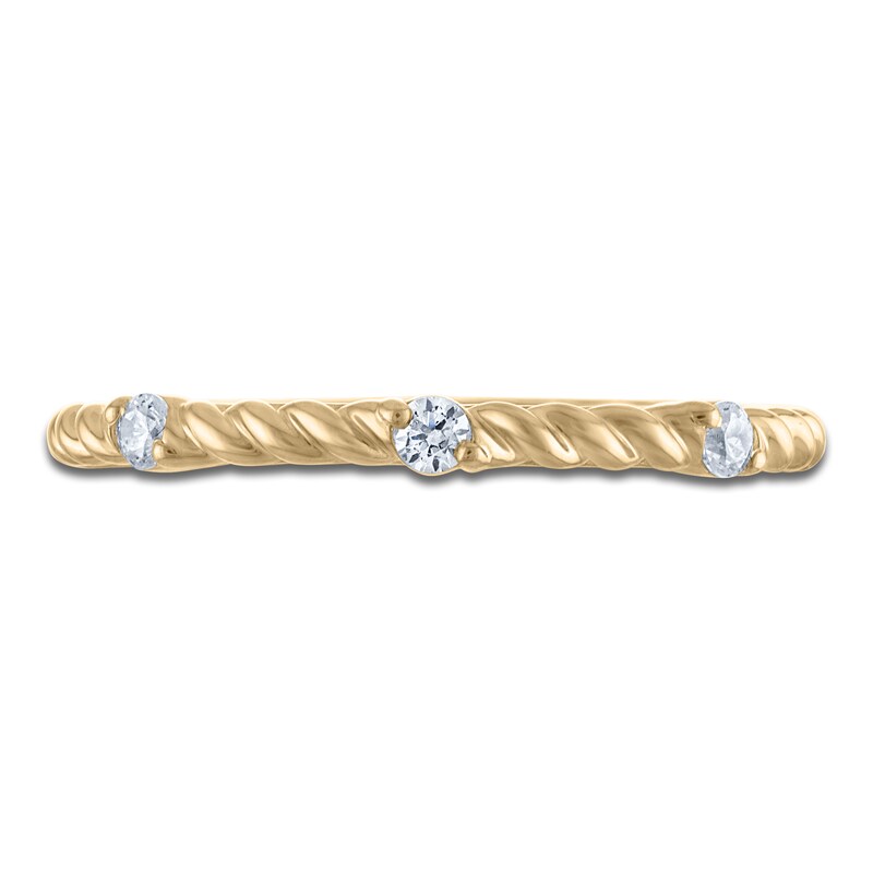 Main Image 3 of Diamond Station Anniversary Ring 1/10 ct tw 14K Yellow Gold