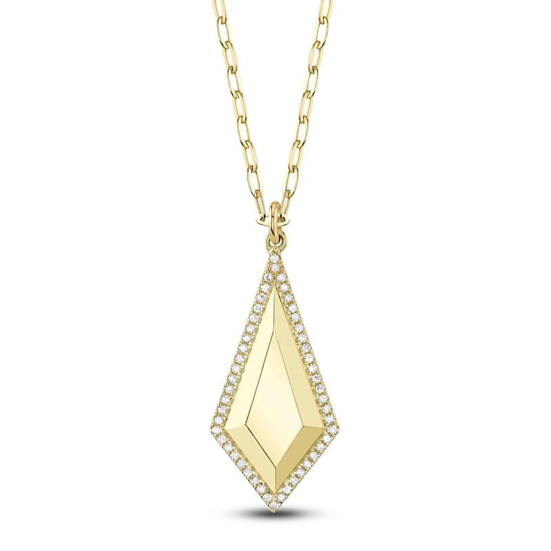 Main Image 1 of Shy Creation Diamond Geometric Necklace 1/8 ct tw 14K Yellow Gold 18" SC55026867