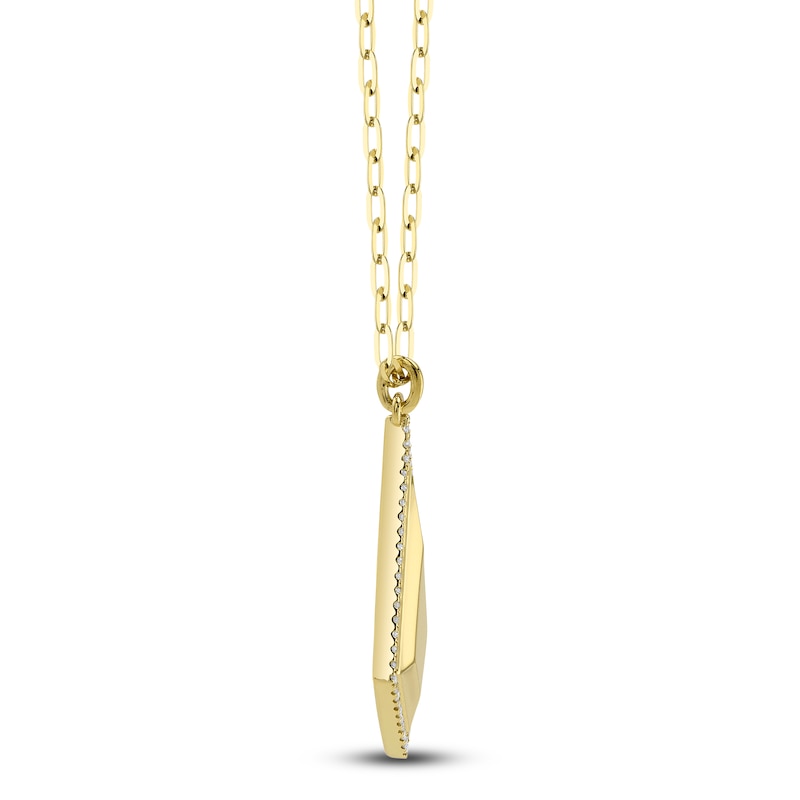 Main Image 2 of Shy Creation Diamond Geometric Necklace 1/8 ct tw 14K Yellow Gold 18" SC55026867
