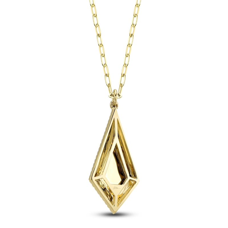 Main Image 3 of Shy Creation Diamond Geometric Necklace 1/8 ct tw 14K Yellow Gold 18" SC55026867