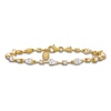 Thumbnail Image 1 of Blue Nile X Jared Pear, Marquise & Round-Cut Diamond Tennis Bracelet 2-1/2 ct tw 14K Yellow Gold 7"