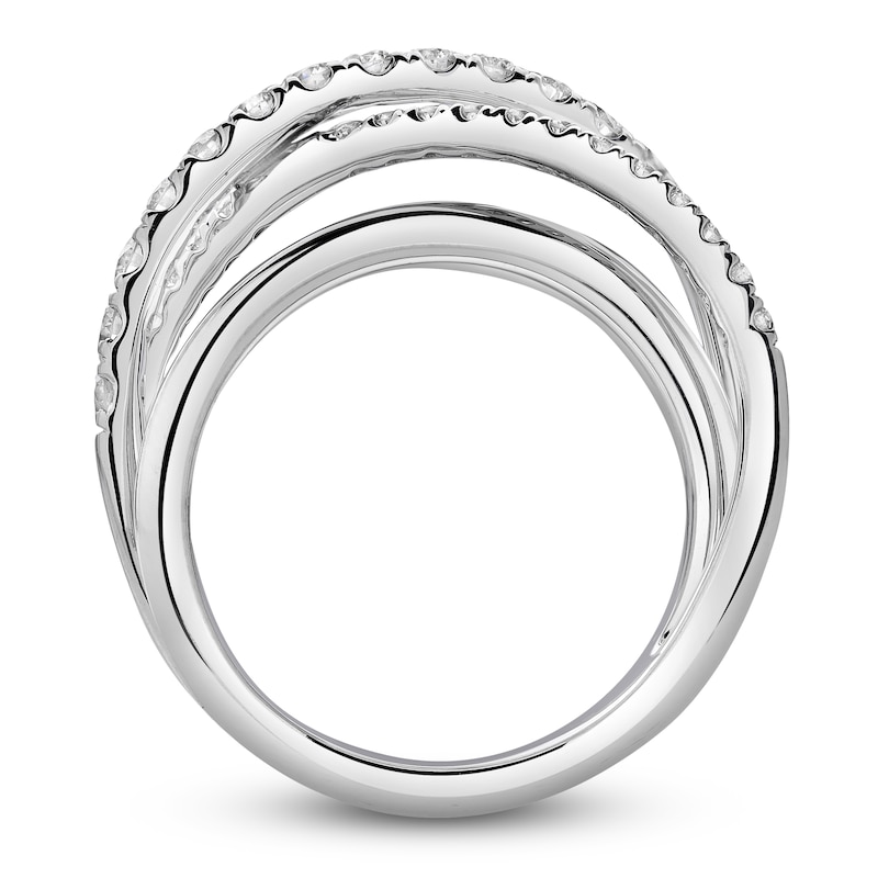 Main Image 2 of Blue Nile X Jared Diamond Multi-Row Crossover ring 1 ct tw 14K White Gold