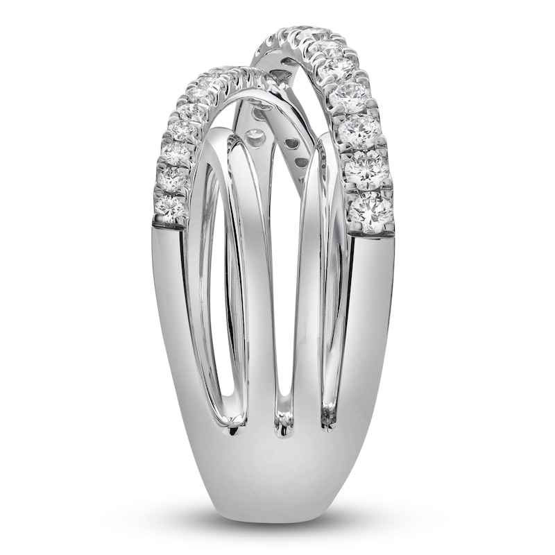 Main Image 3 of Blue Nile X Jared Diamond Multi-Row Crossover ring 1 ct tw 14K White Gold
