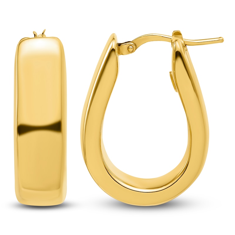 Main Image 1 of Blue Nile X Jared Teardrop Hoop Earrings 14K Yellow Gold
