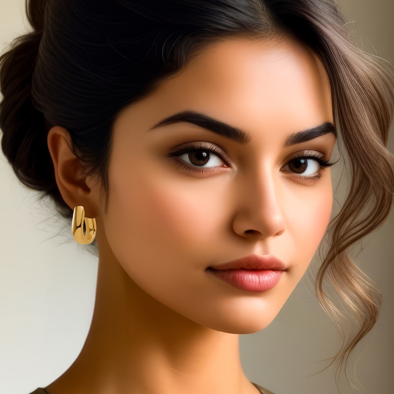 Main Image 4 of Blue Nile X Jared Teardrop Hoop Earrings 14K Yellow Gold