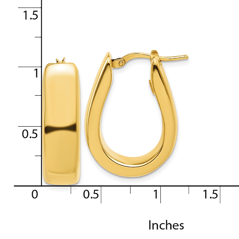 Main Image 5 of Blue Nile X Jared Teardrop Hoop Earrings 14K Yellow Gold