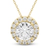 Thumbnail Image 1 of Brilliant Moments Diamond Halo Necklace 3 ct tw 14K Yellow Gold 18"