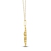 Thumbnail Image 3 of Water Lily Birth Flower Diamond Necklace 1/4 ct tw 10K Yellow Gold 18"