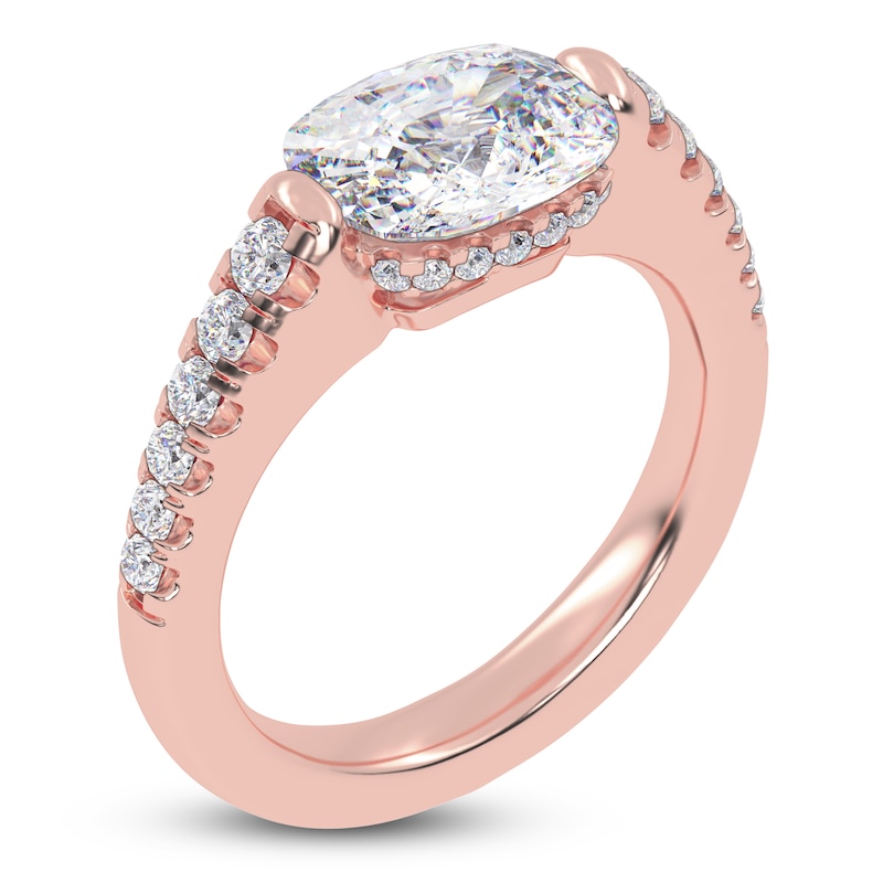 Main Image 2 of Elongated Cushion-Cut Created By Jared Studio Lab-Grown Diamond Engagement Ring 2-1/3 ct tw 14K Rose Gold