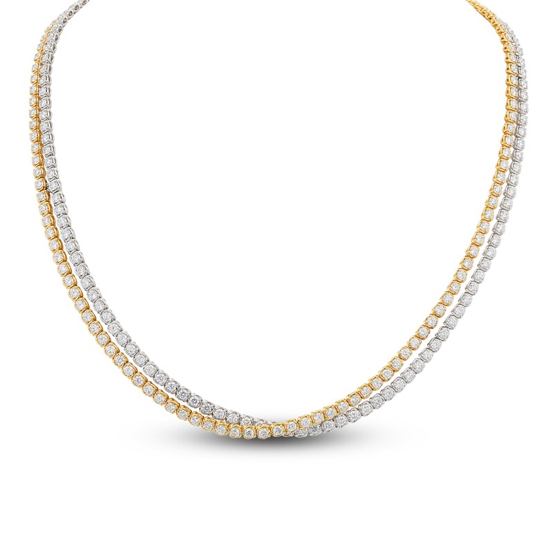 Main Image 1 of Matinee by A Link Diamond Layered Necklace 12-1/2 ct tw 18K Two-Tone Gold 16&quot;