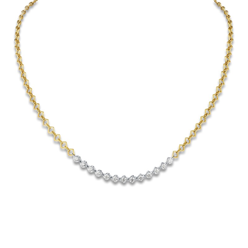 Main Image 2 of Matinee by A Link Diamond Abbracci Necklace 1 ct tw 18K Two-Tone Gold 17"