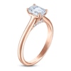 Thumbnail Image 2 of Emerald-Cut Lab-Grown Diamond Solitaire Plus Engagement Ring 1 ct tw 18K Rose Gold (VS2/F)