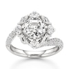 Thumbnail Image 1 of J'Lure Octagon Step-Cut Lab-Grown Diamond Halo Bypass Engagement Ring 3-1/6 ct tw 18K White Gold