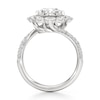 Thumbnail Image 2 of J'Lure Octagon Step-Cut Lab-Grown Diamond Halo Bypass Engagement Ring 3-1/6 ct tw 18K White Gold
