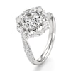 Thumbnail Image 4 of J'Lure Octagon Step-Cut Lab-Grown Diamond Halo Bypass Engagement Ring 3-1/6 ct tw 18K White Gold
