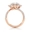 Thumbnail Image 2 of J'Lure Octagon Step-Cut Lab-Grown Diamond Halo Bypass Engagement Ring 3-1/6 ct tw 18K Rose Gold