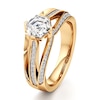 Thumbnail Image 4 of J'Lure Lab-Grown Diamond Hexagon Step-Cut Engagement Ring 1-3/8 ct tw 18K Yellow Gold