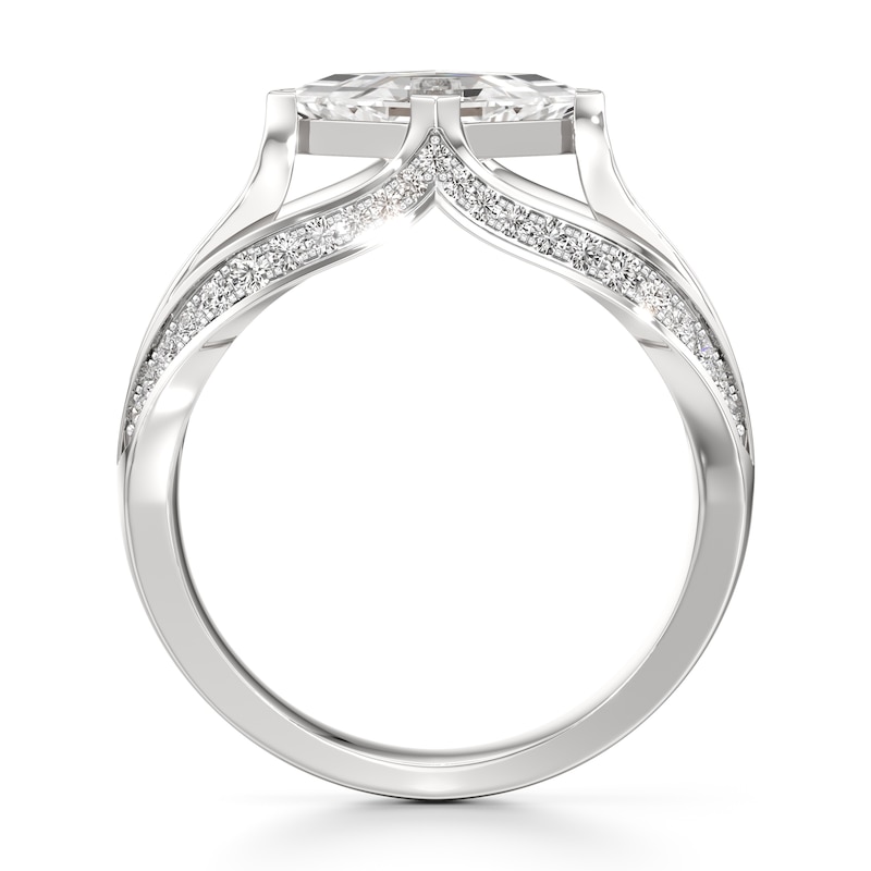 Main Image 2 of J'Lure Lab-Grown Diamond Lozenge Step-Cut Engagement Ring 1-3/8 ct tw 18K White Gold