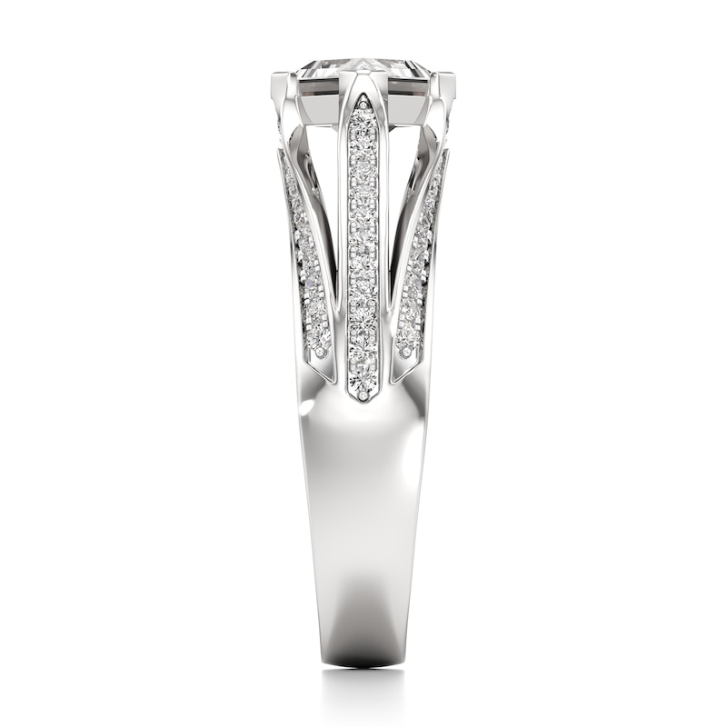 Main Image 3 of J'Lure Lab-Grown Diamond Lozenge Step-Cut Engagement Ring 1-3/8 ct tw 18K White Gold