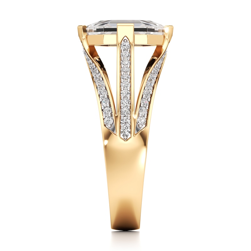 Main Image 3 of J'Lure Lab-Grown Diamond Hexagon Portrait-Cut Engagement Ring 2-3/8 ct tw 18K Yellow Gold